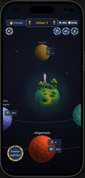 Learn Battle App Startbildschirm